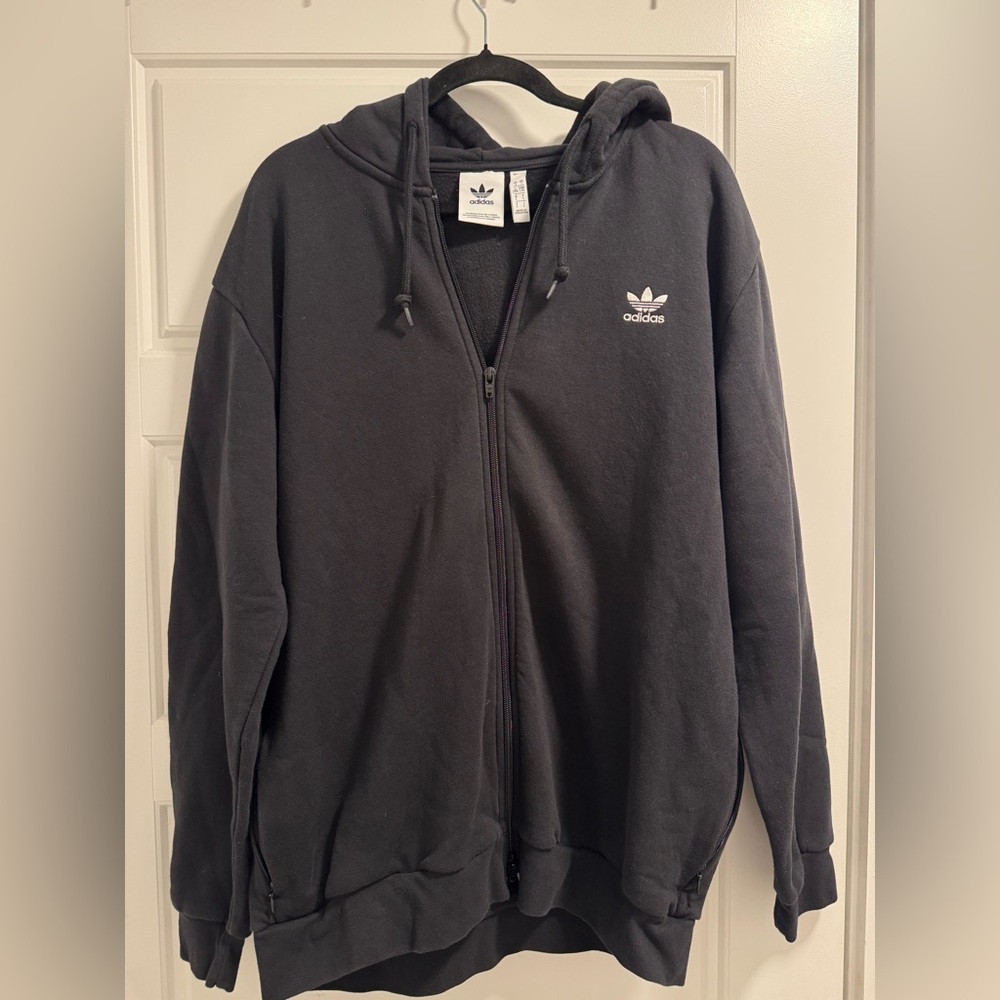 Adidas Men’s Hoodie — Black with Back Logo | Size XXL - Good Condition